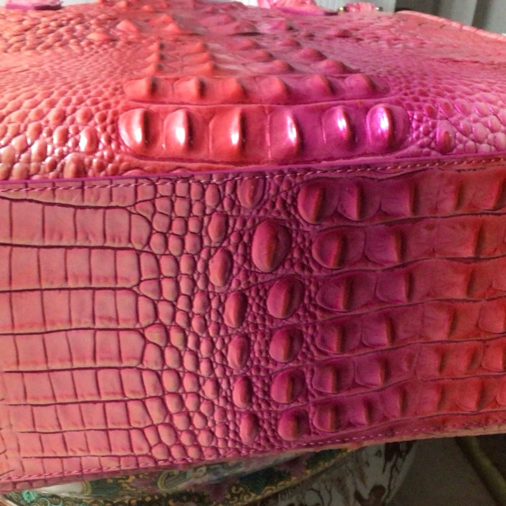 Leather Brahmin Tri-Color Caroline tote.
(Pink, Purple, Coral tones)

NWOT - Picture 16 of 16